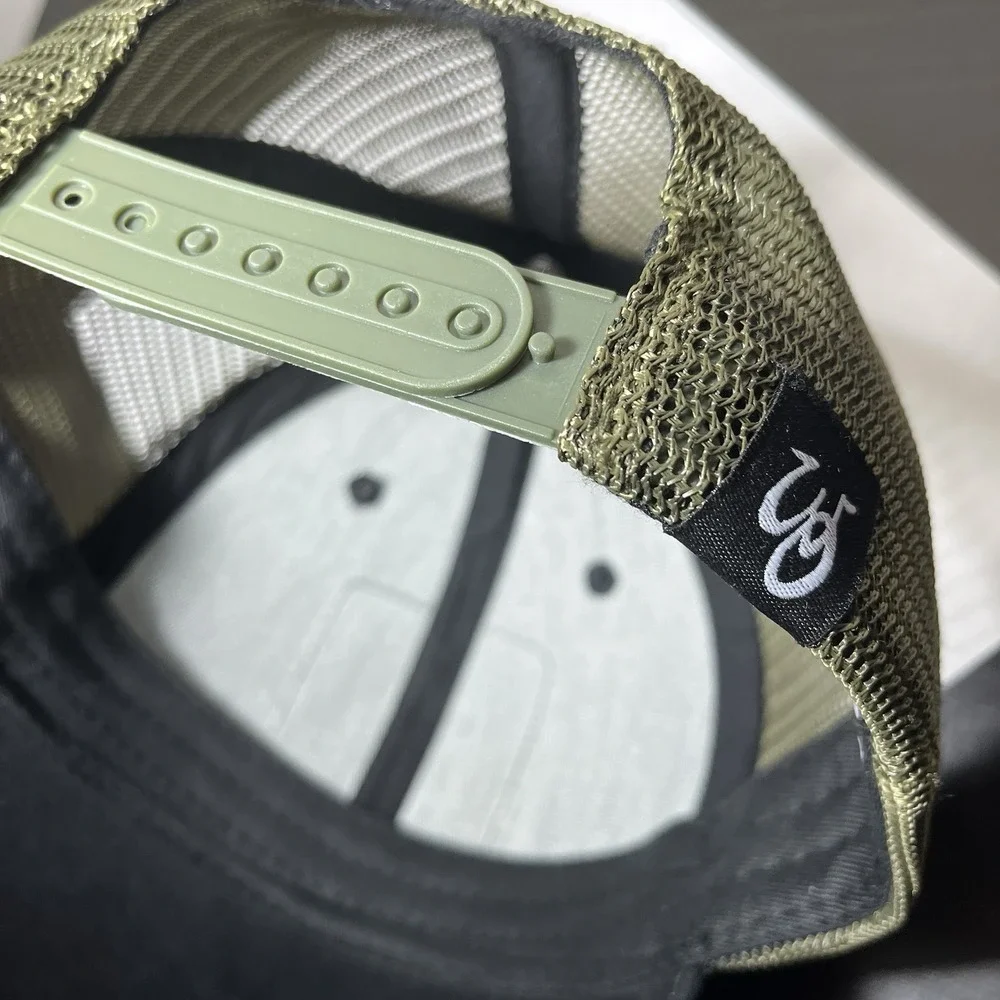 Skull SnapBack Trucker Cap Weevil Outdoor Supply Co. Black‎ Army Green Halloween